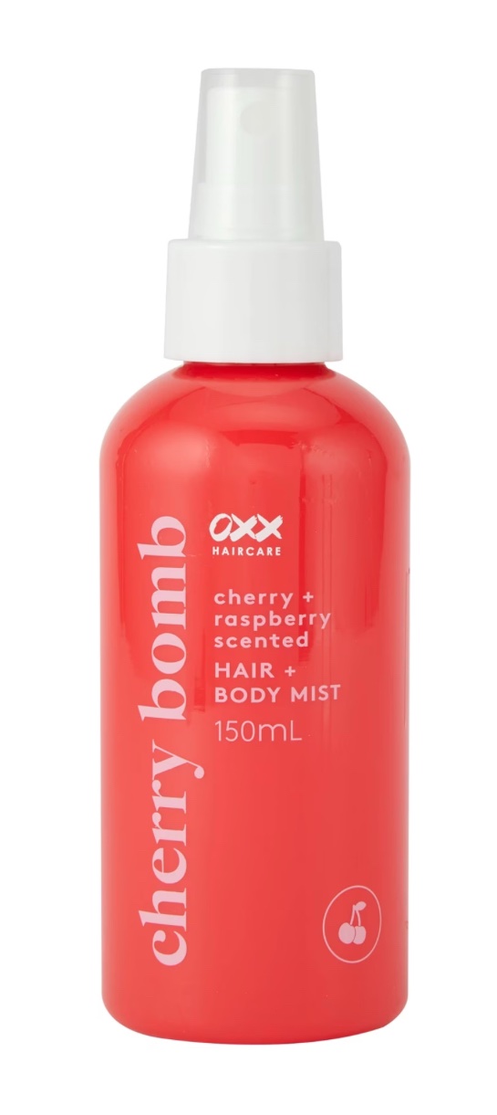 OXX Haircare – Cherry Bomb Hair & Body Mist 150ml (Cerise + Framboise)
