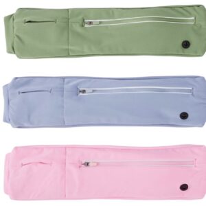 Ceinture de sport extensible avec poche zippée – Passe-écouteurs