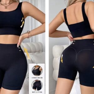 Ensemble sport décontracté femme 2 pièces – Top & short Size L