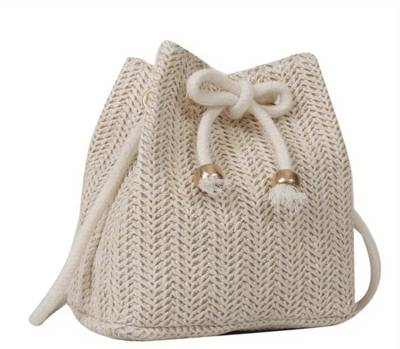 Sac à main chic en paille tressée – Beige