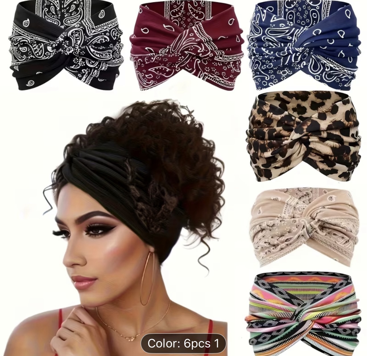 Bandeaux pour cheveux style bohème à design torsadé