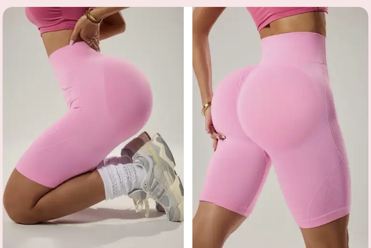 Short de sport femme taille haute – Seamless, gainant et lift des fessiers size L