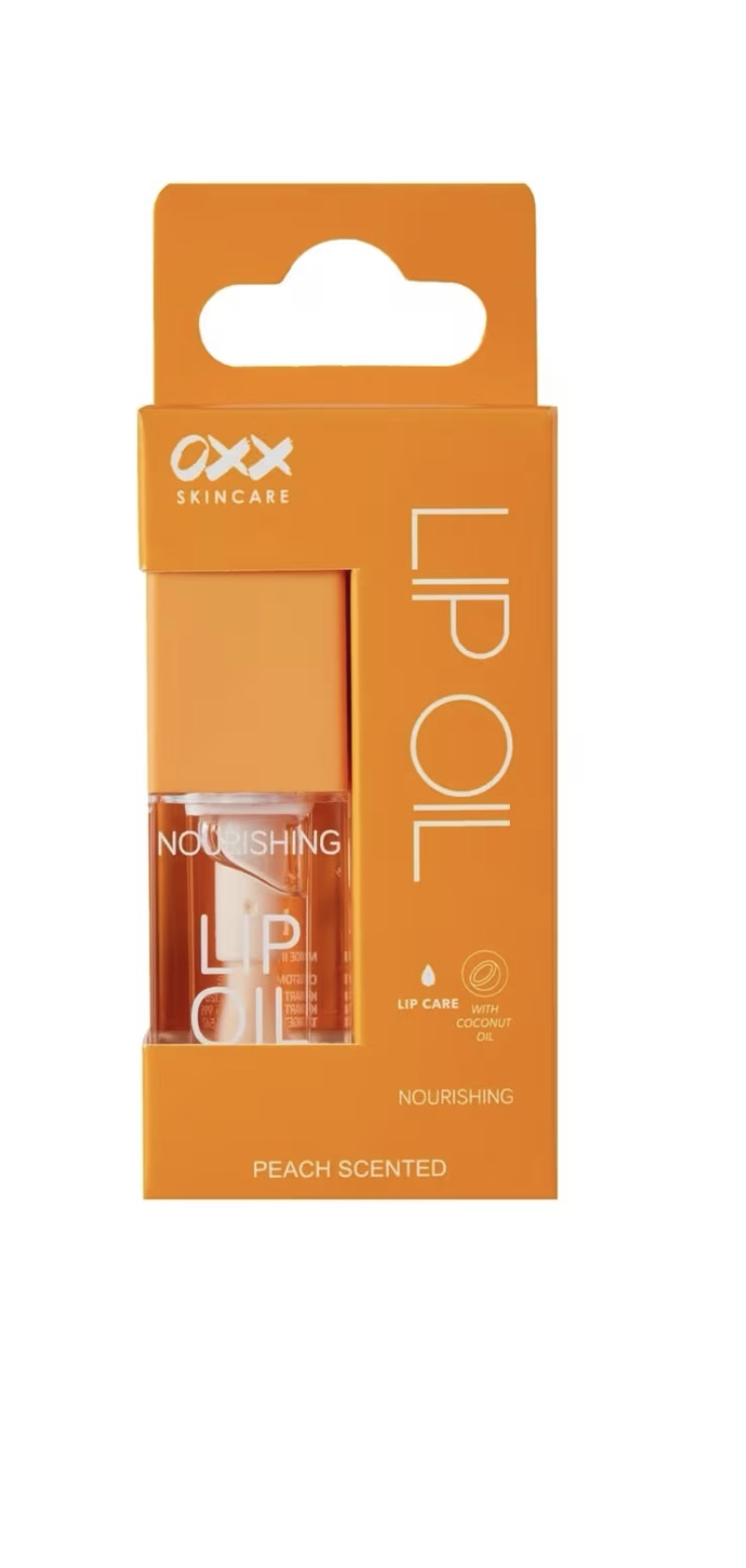 OXX Skincare Lip Oil - Coconut Oil and Peach Scented
